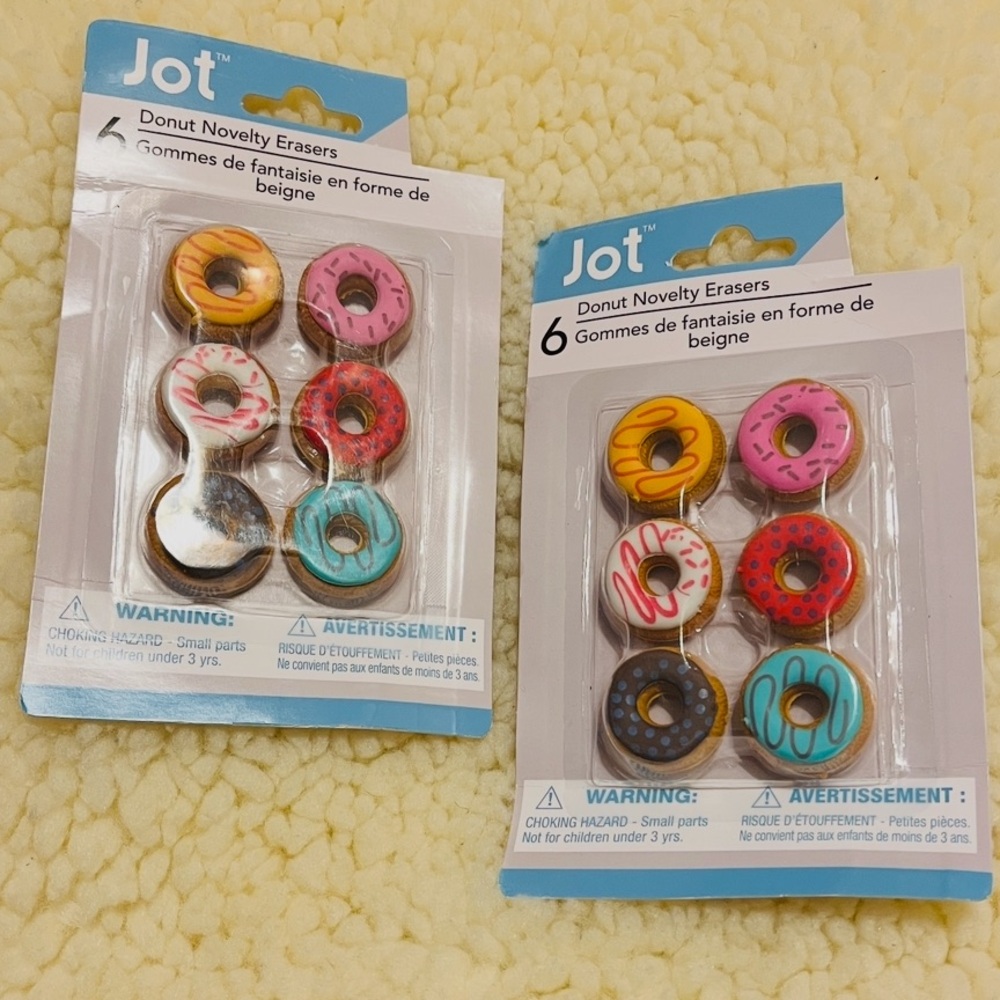 Jot Donut Novelty Erasers - Multicolor Set